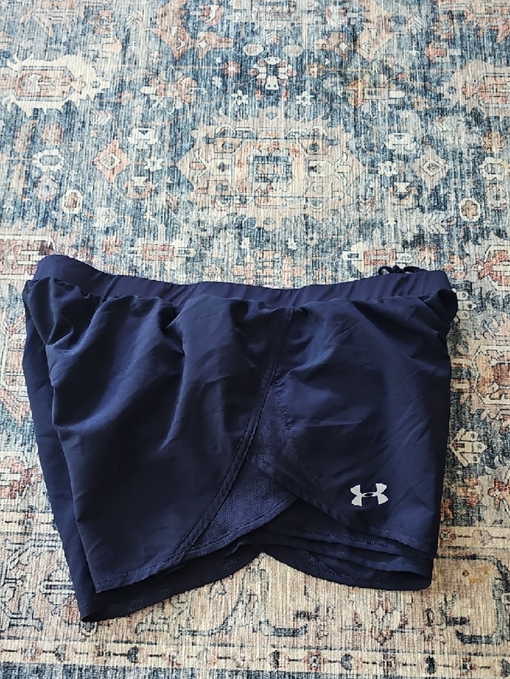 Under Armour Women's Navy Athletic Running Shorts - Picture 5 of 7